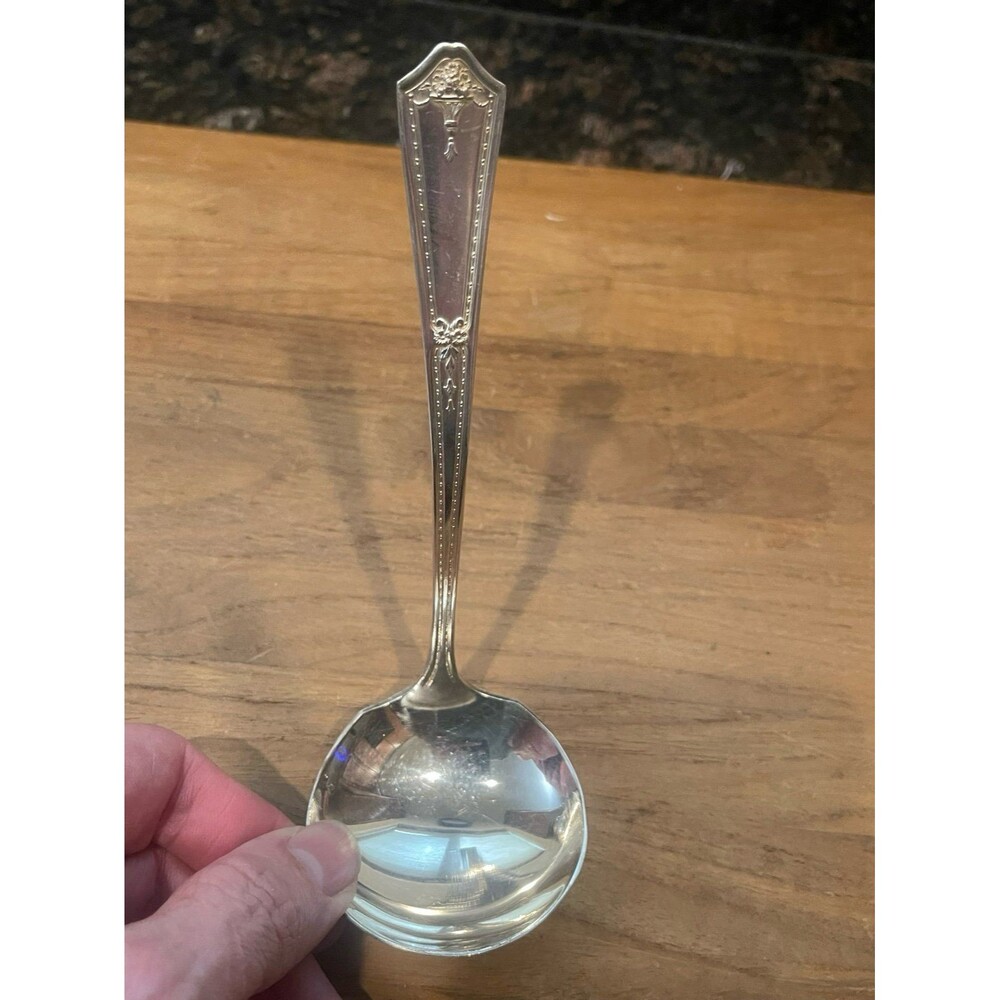 Vintage Bouquet Plate VENDOME Silverplated Ladle